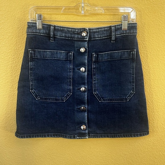 Seafarer “Patty” Blue Denim Jean Skirt Italian Size 26 Or US Size 4 EUC! - Picture 1 of 5